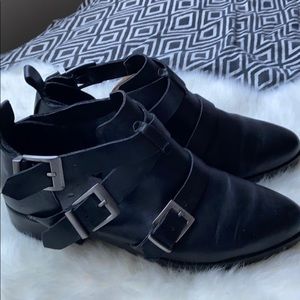 Zara multi Buckle pointy toe booty